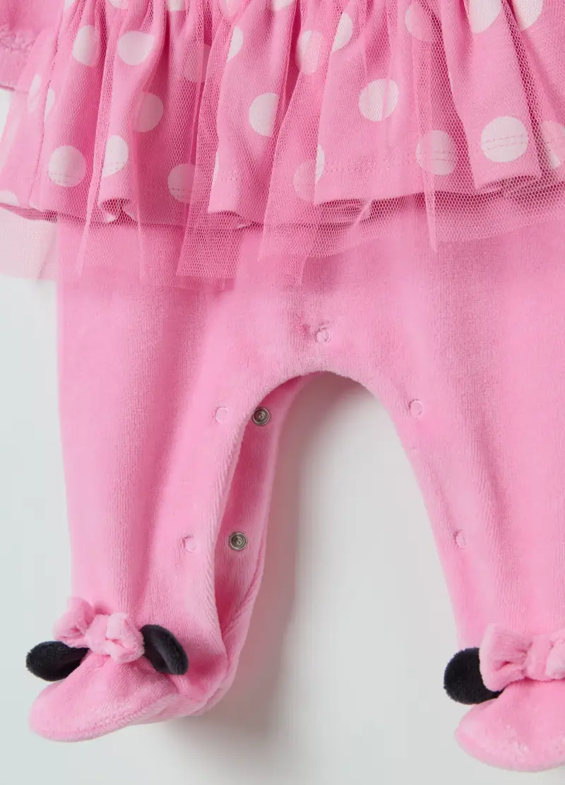 Set Tutina E Berretto Con Ricamo Minnie, Neonata, Multicolor miniatura 3