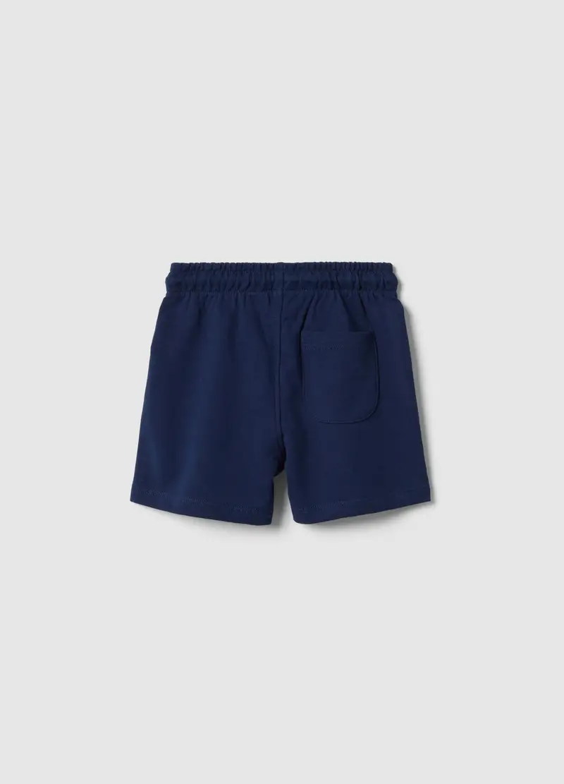 Short In Puro Cotone Blu Da Bimbo Regular Fit Con Grafica, Bambino, Blu miniatura 2