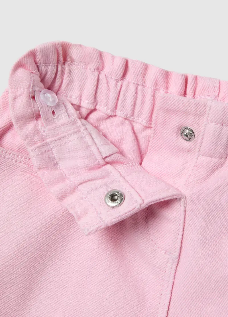 Short In Puro Cotone Rosa Da Bimba Regular Fit Con Frange, Bambina, Rosa miniatura 3