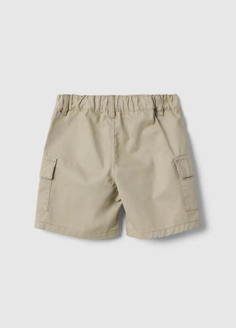 Shorts Cargo In Puro Cotone Beige Da Bimbo Regular Fit, Bambino, Beige miniatura 2