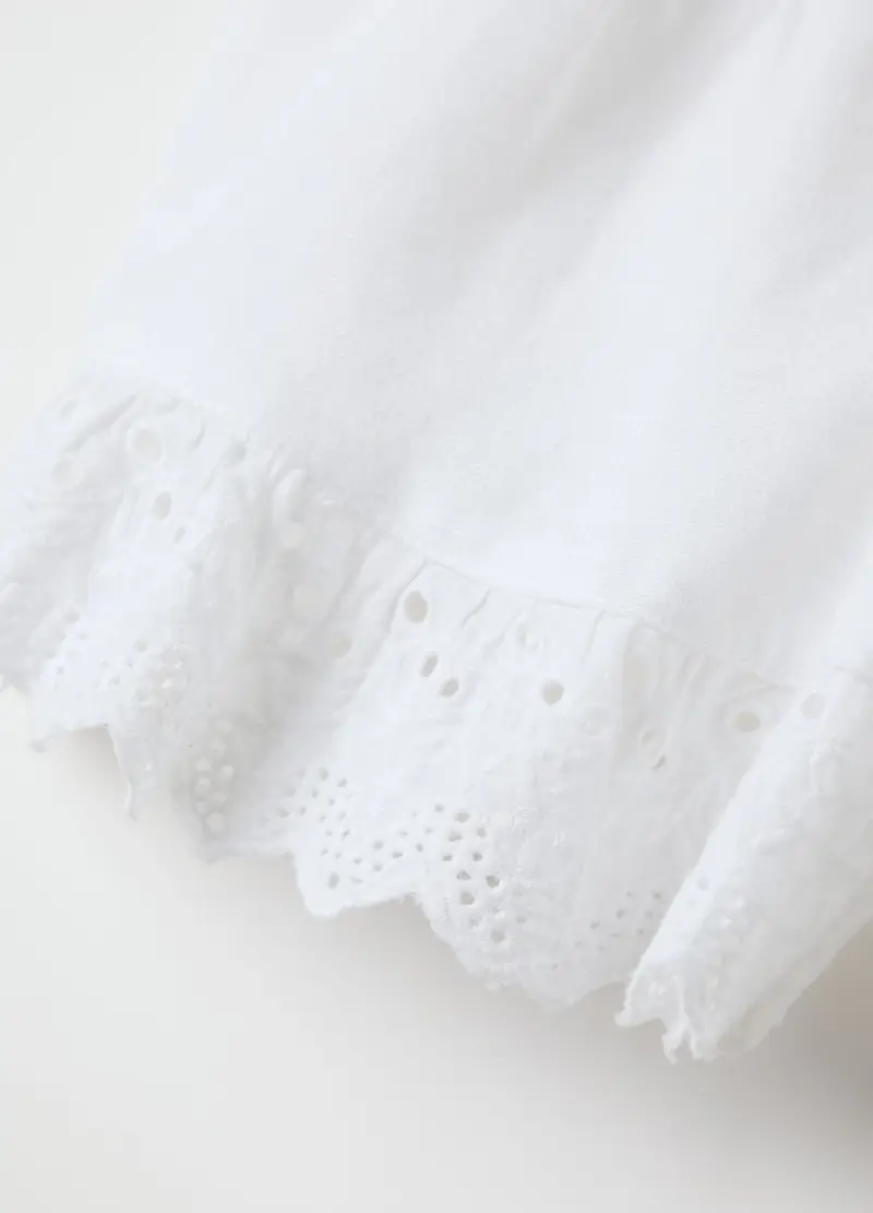 FAGOTTINO, Shorts Da Bambina In Puro Cotone Bianco Regular Fit, Bianco, Taglia: 12-18 miniatura 2