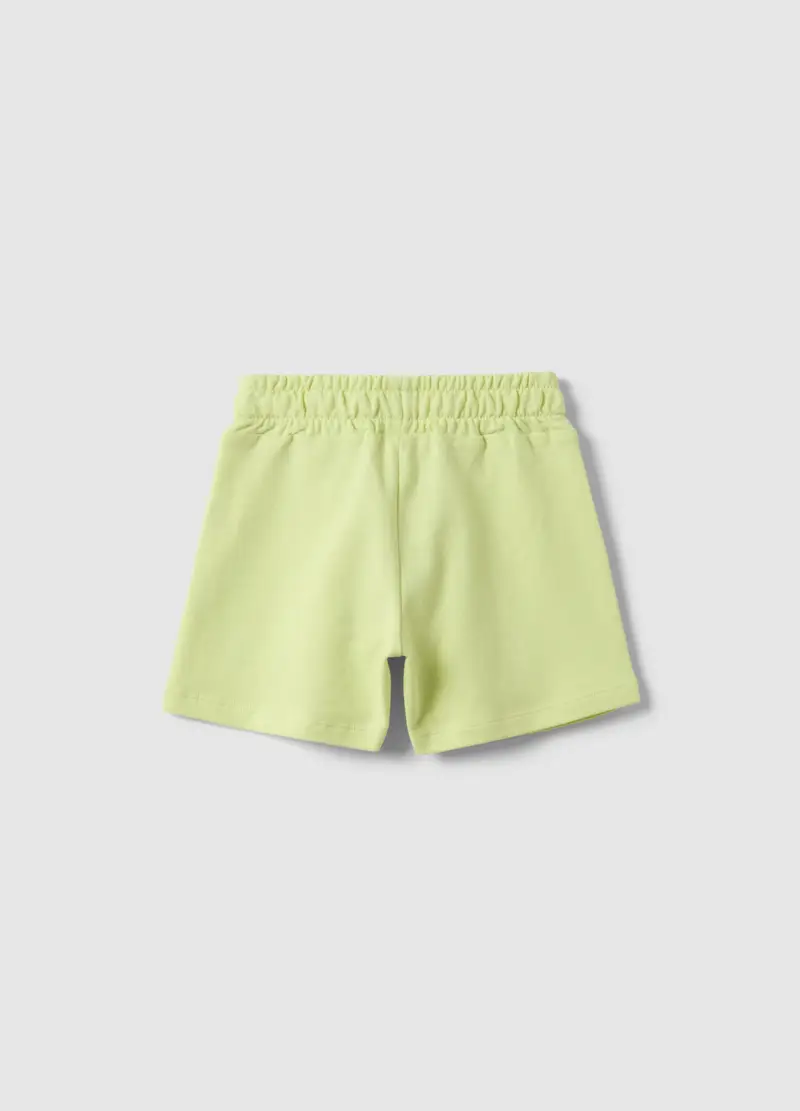 Shorts In Puro Cotone Giallo Da Bimba Regular Fit, Bambina, Giallo miniatura 2