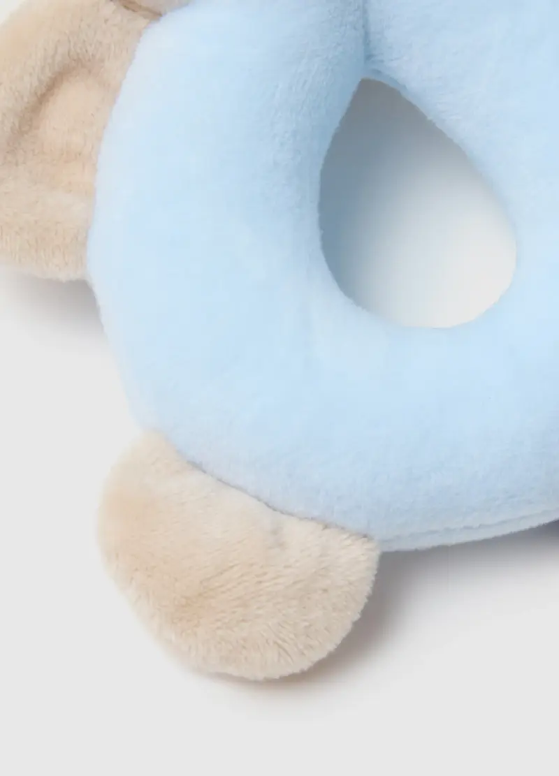 Sonaglio Da Neonato In Velour Azzurro, Multicolor miniatura 3