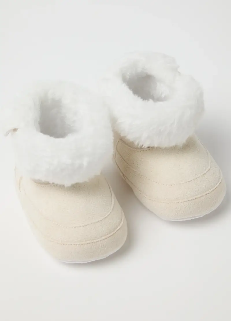 Stivaletti Beige Da Neonato Foderati, Unisex, Multicolor miniatura 3