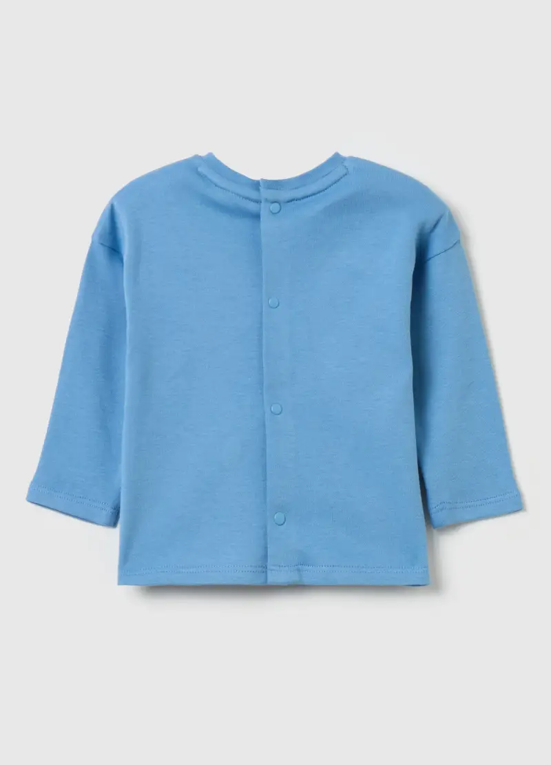 T-shirt A Maniche Lunghe Stampa Topolino, Neonato, Azzurro miniatura 2