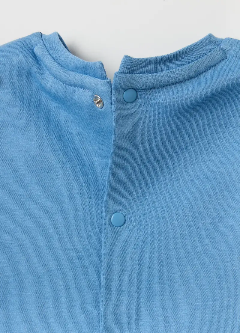 T-shirt A Maniche Lunghe Stampa Topolino, Neonato, Azzurro miniatura 3