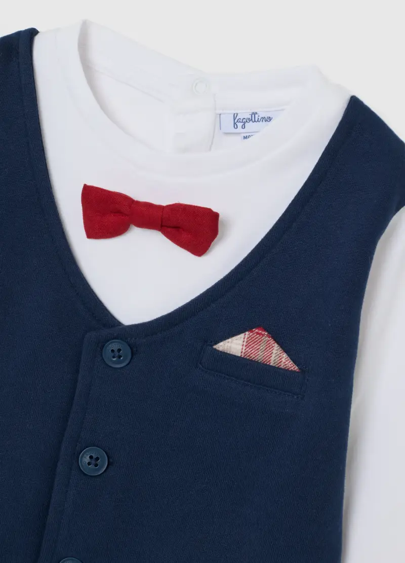 FAGOTTINO Gilet Bambino Blu 3531113 miniatura 3