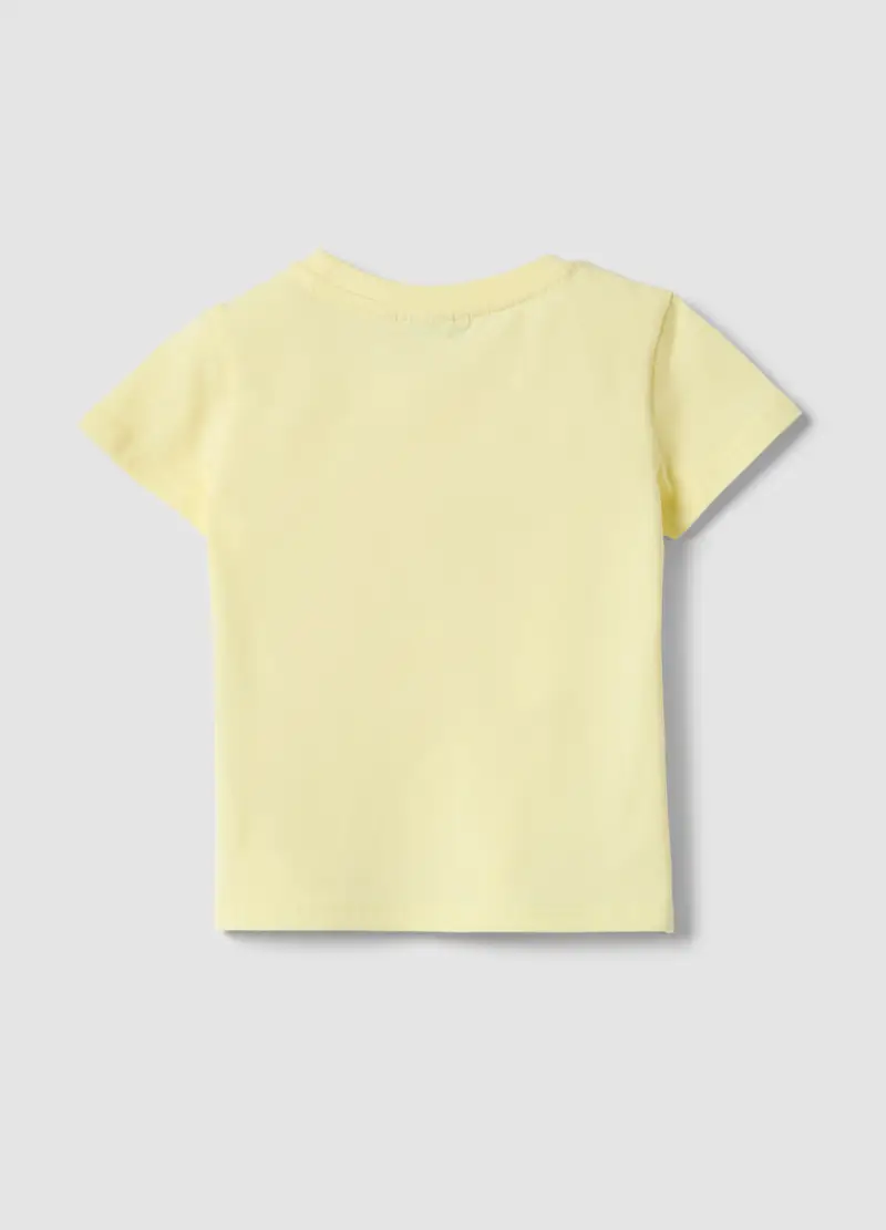 T-shirt In Puro Cotone Gialla Da Bimba Regular Fit Con Stampa, Bambina, Giallo miniatura 2