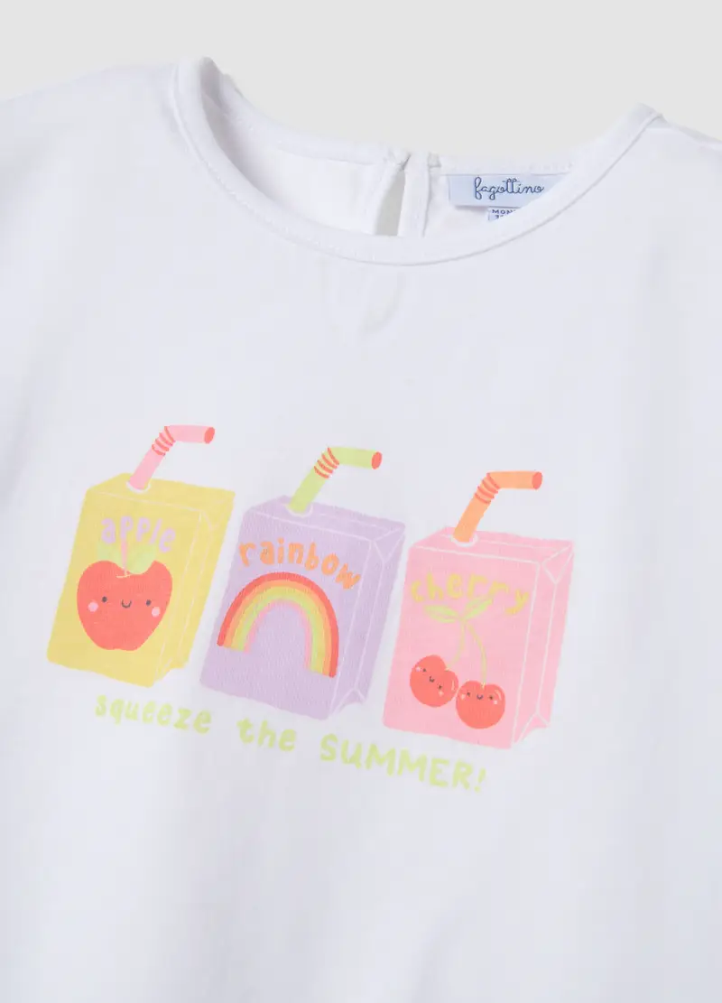 T-shirt Senza Maniche In Puro Cotone Bianca Da Bimba Regular Fit, Bambina, Bianco miniatura 3