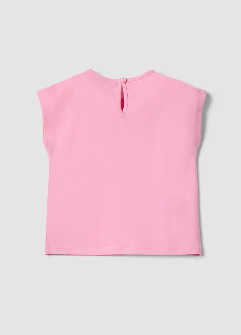 T-shirt Senza Maniche In Puro Cotone Rosa Da Bimba Regular Fit, Bambina, Rosa miniatura 2