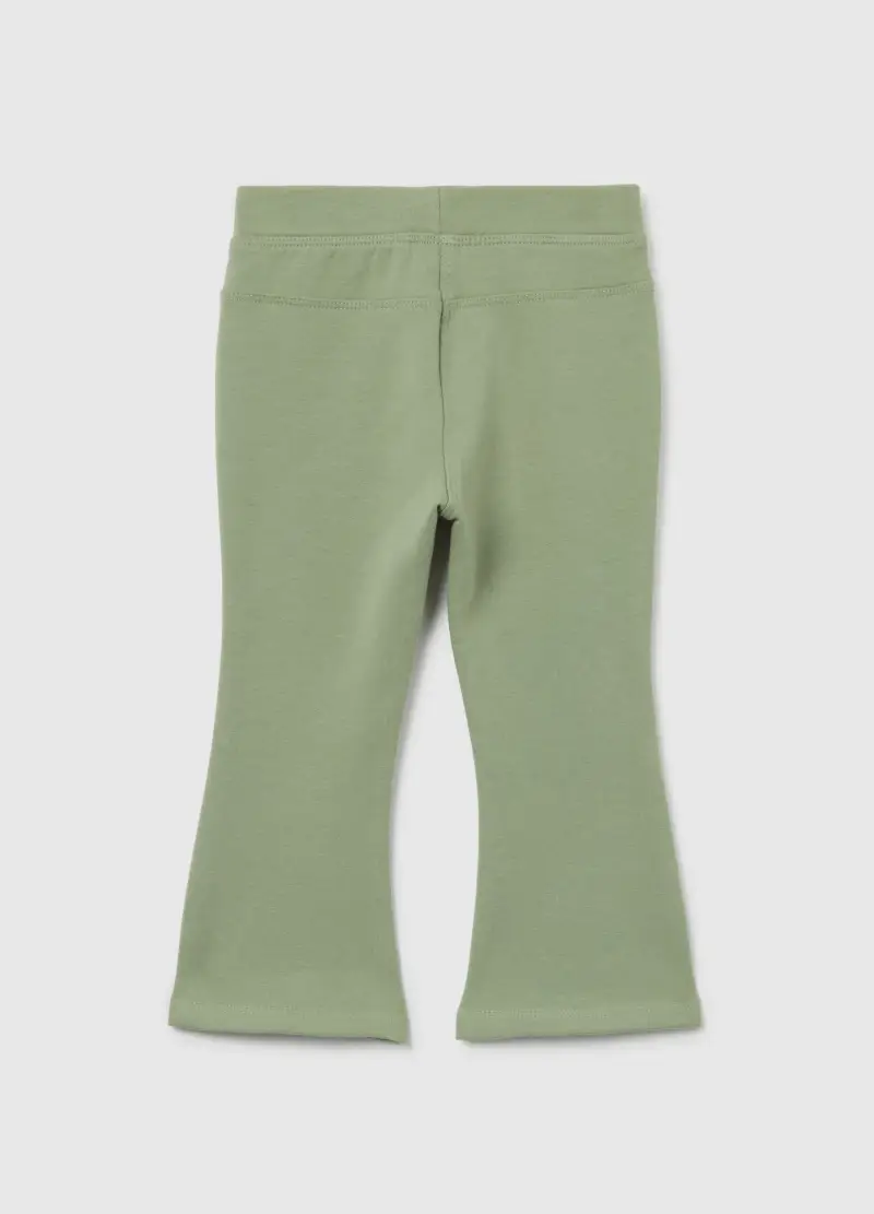 Treggings Da Bimba In Cotone Elasticizzato Verde Slim Fit, Bambina, Verde miniatura 2