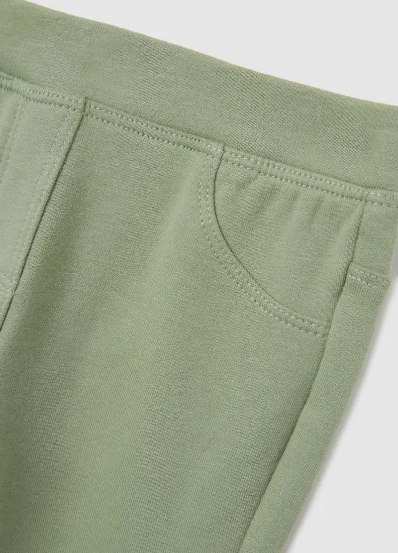 Treggings Da Bimba In Cotone Elasticizzato Verde Slim Fit, Bambina, Verde miniatura 3