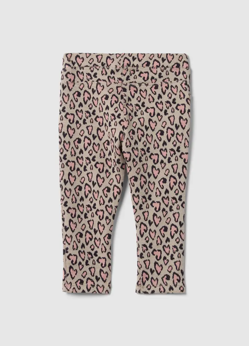 Treggings Slim Fit Leopardati In Cotone Elasticizzato Per Bimba, Bambina, Multicolor miniatura 2