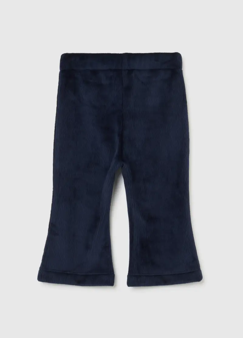 Treggins Blu Da Bimba In Velour Con Pizzo Vestibilità Flare, Bambina, Blu miniatura 2