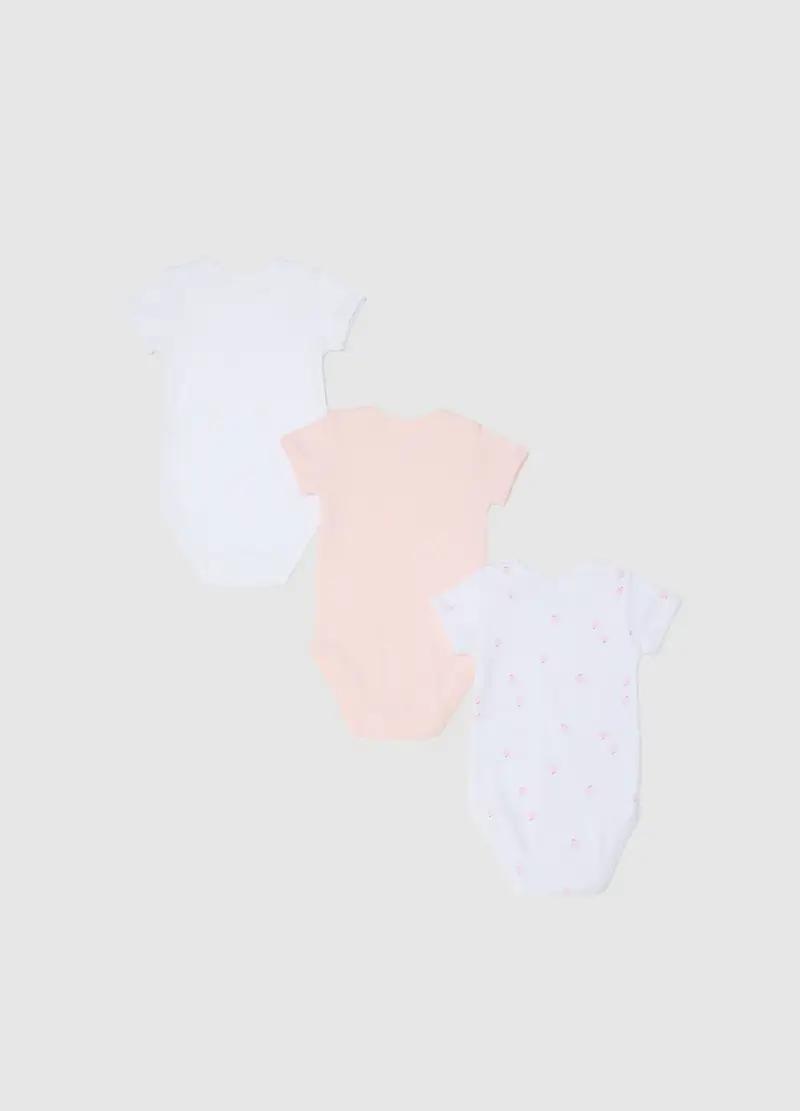 Tripack Body In Puro Cotone Multicolor Da Neonata Con Frutta, Multicolor miniatura 2