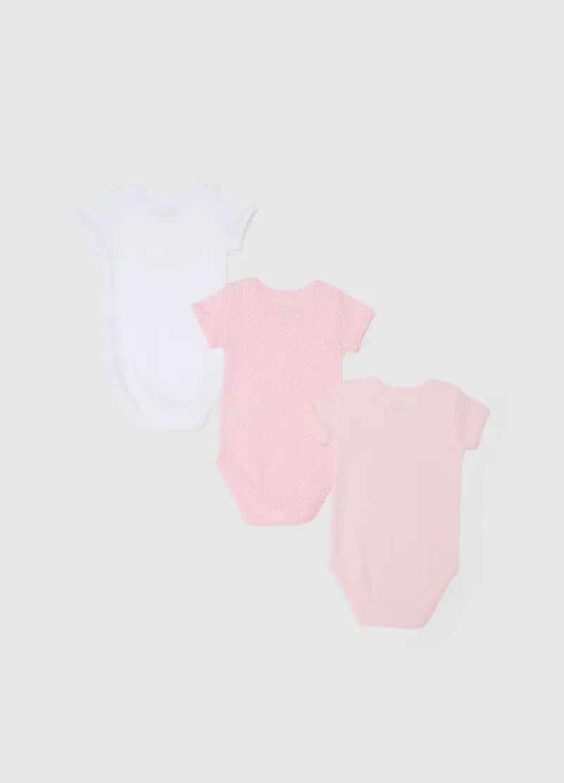 Tripack Body In Puro Cotone Multicolor Da Neonata, Multicolor miniatura 2