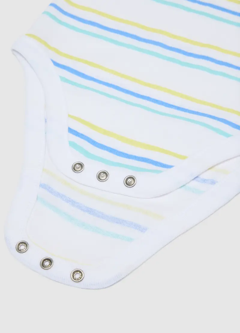 Tripack Body Senza Maniche In Puro Cotone Multicolor Da Neonato, Bambino, Multicolor miniatura 3