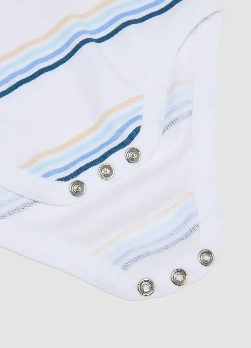 Tripack Body Senza Maniche In Puro Cotone Multicolor Da Neonato, Multicolor miniatura 3