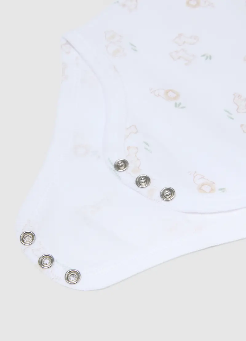 Tripack Body Senza Maniche In Puro Cotone Multicolor Da Neonato, Unisex, Multicolor miniatura 3