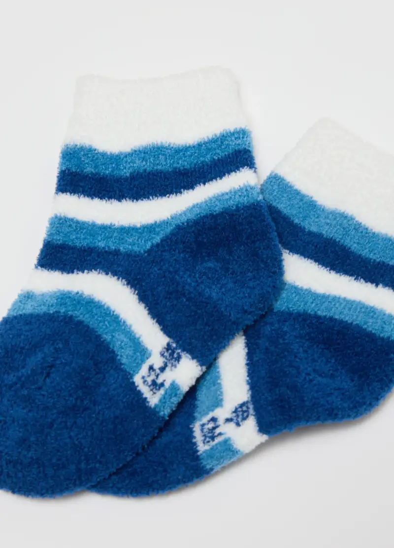 Tripack Calzealze Blu Corte In Coral Fleece, Bambino, Blu miniatura 2