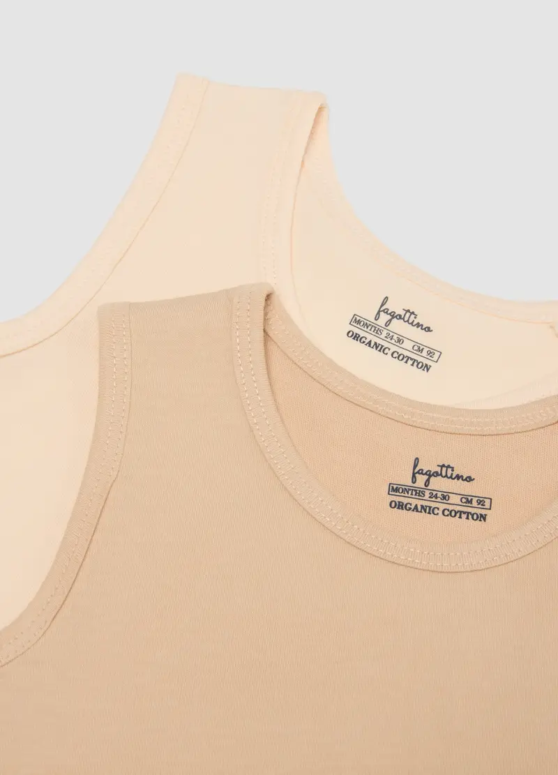 Tripack Canotte In Puro Cotone Multicolor Da Neonato Regular Fit, Unisex, Multicolor miniatura 3