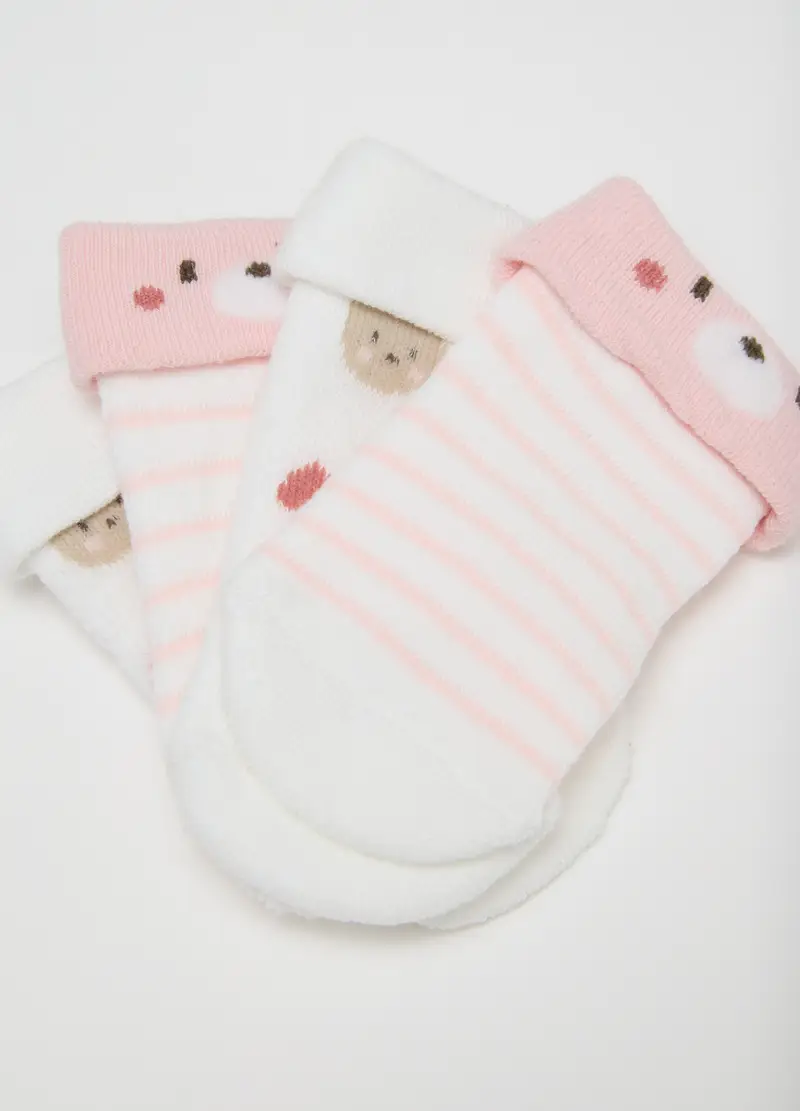Tripack Di Calzini Da Neonata In Cotone Multicolor, Multicolor miniatura 2