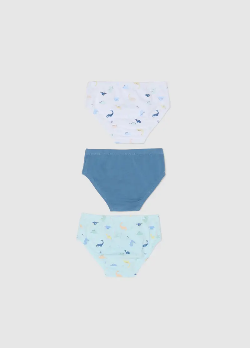 Tripack Mutandine In Cotone Elasticizzato Multicolor Da Neonato, Bambino, Multicolor miniatura 2