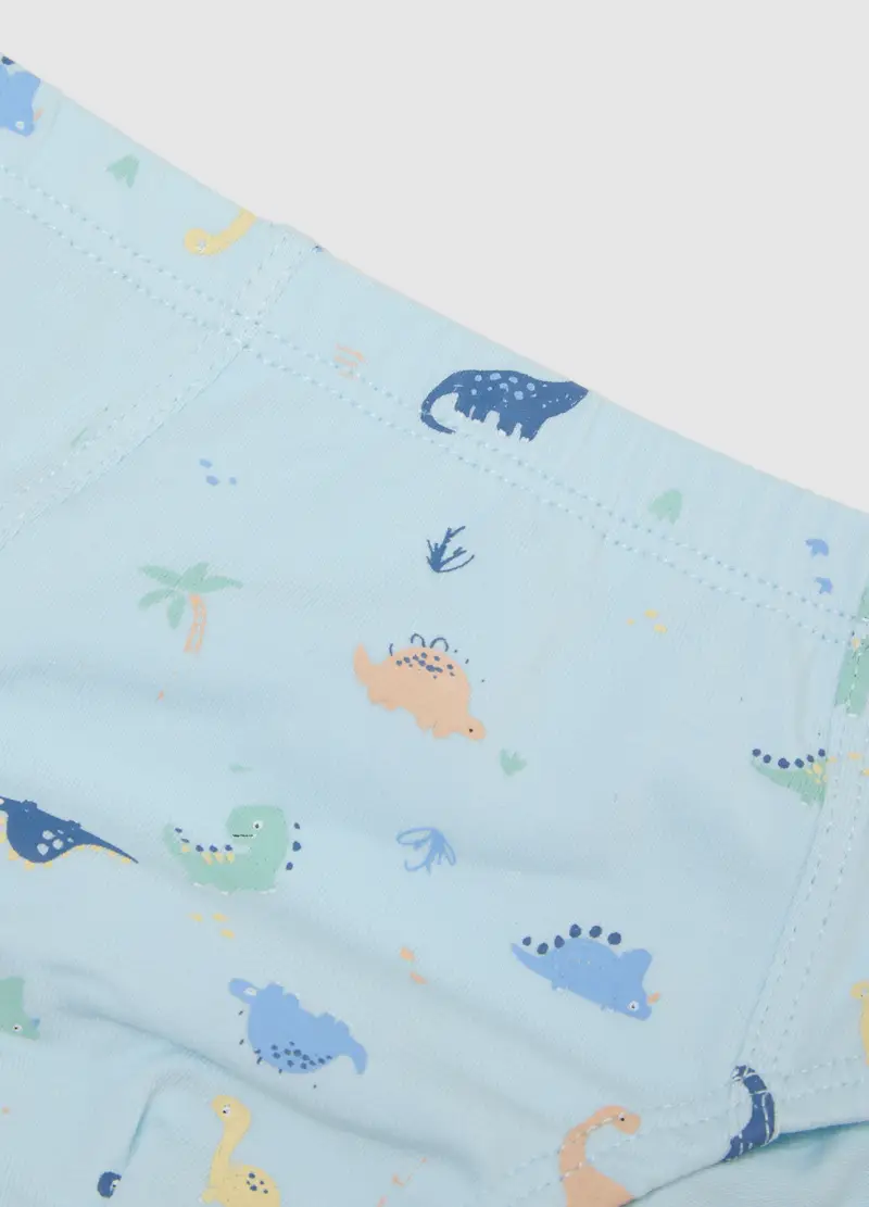 Tripack Mutandine In Cotone Elasticizzato Multicolor Da Neonato, Bambino, Multicolor miniatura 3