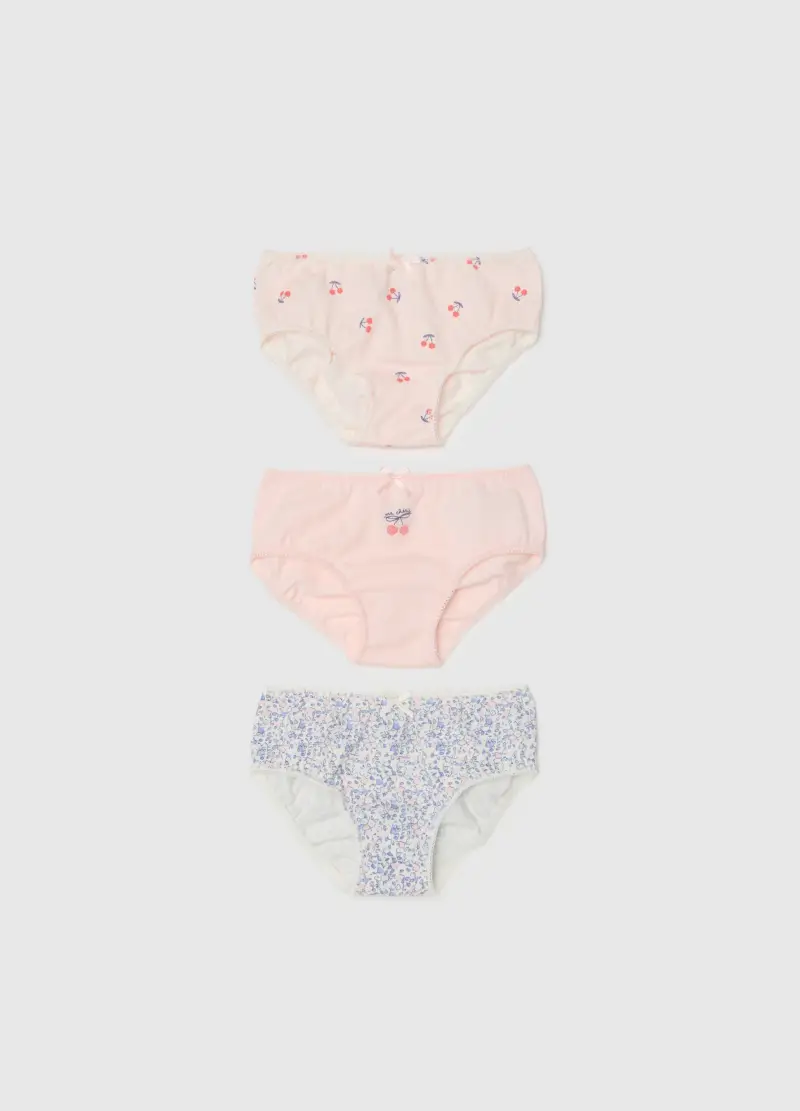 Tripack Mutandine In Misto Cotone Multicolor Da Neonata Regular Fit, Bambina, Multicolor