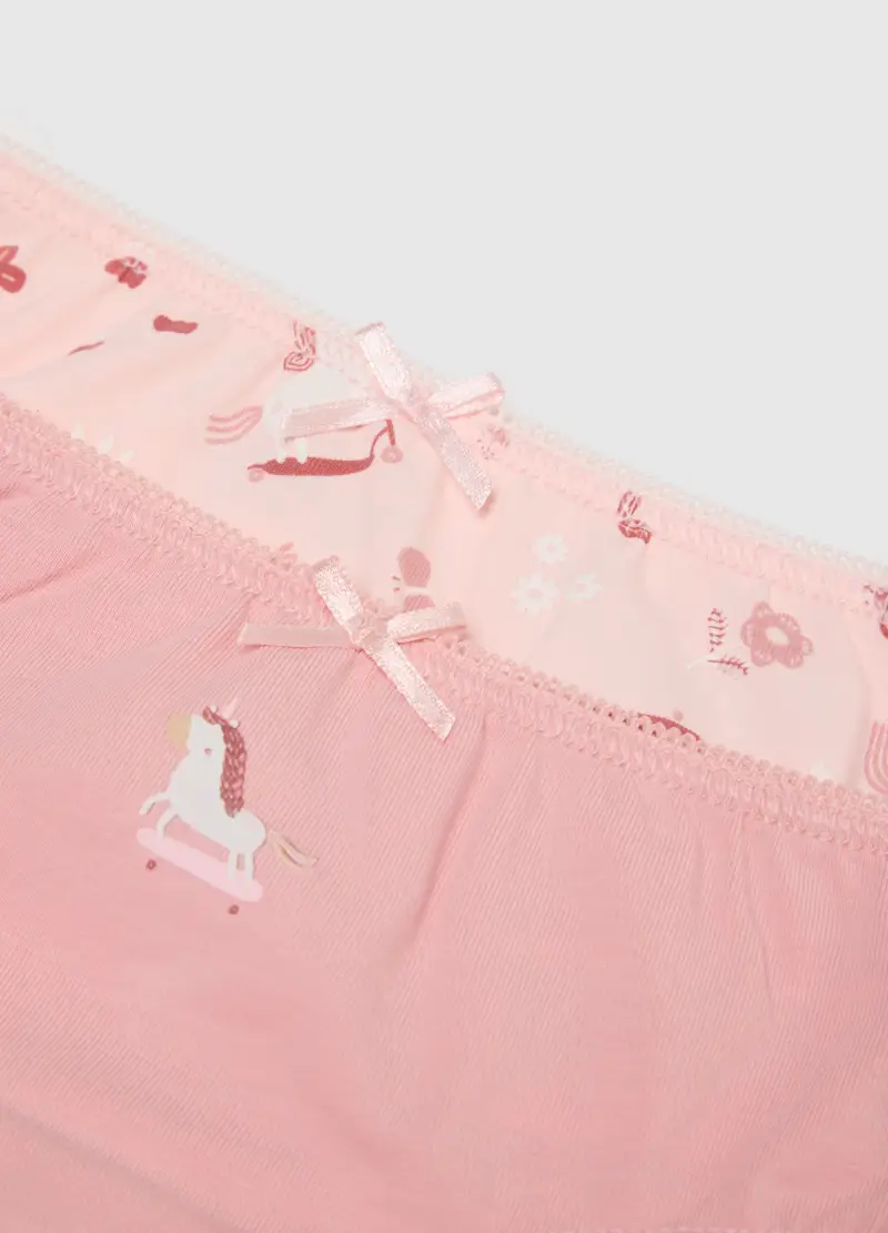 Tripack Mutandine Multicolor Da Neonata In Misto Cotone Regular Fit, Bambina, Multicolor miniatura 3