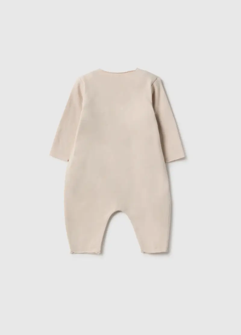 Tutina Beige Da Neonato In Cotone Elasticizzato Vestibilità Perfetta, Neonata, Beige miniatura 2