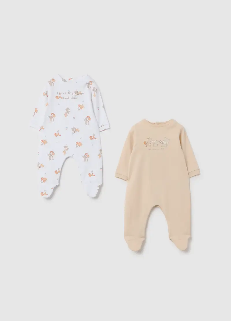 Tutina Beige In Cotone Per Neonato, Unisex, Bianco