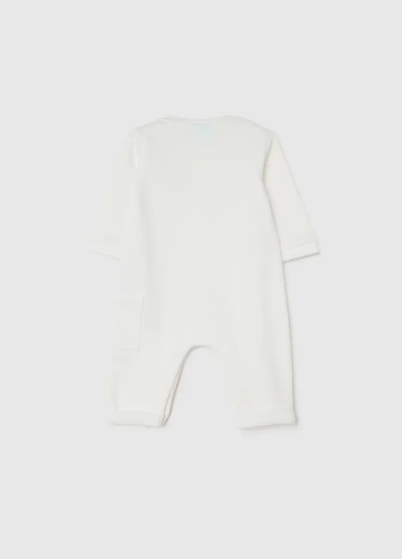 Tutina Bianca In Cotone Con Personaggi, Unisex, Bianco miniatura 2