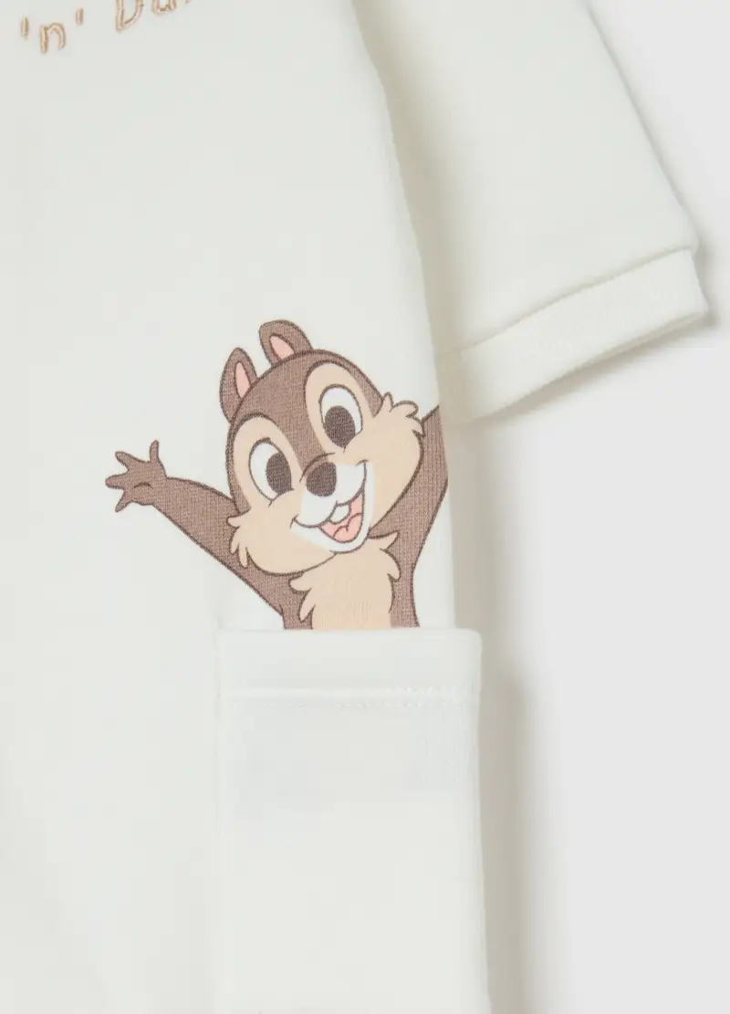 Tutina Bianca In Cotone Con Personaggi, Unisex, Bianco miniatura 3