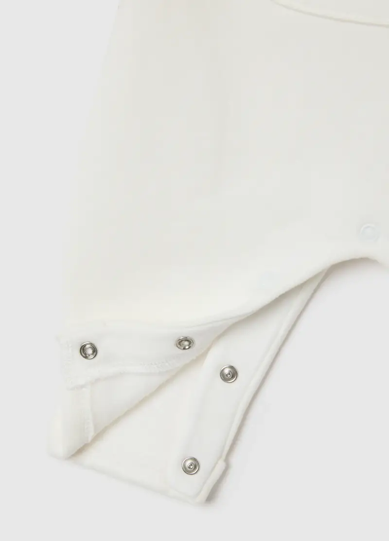 Tutina Bianca In Cotone Per Neonato, Unisex, Bianco miniatura 3