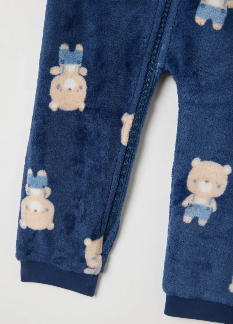 Tutina Blu Con Orsetti, Bambino, Blu miniatura 3