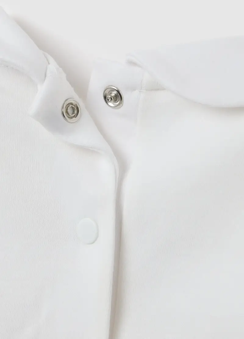 FAGOTTINO, Tutina Da Bambino In Puro Cotone Bianca Con Ricamo, Unisex, Bianco, Taglia: 3-6 miniatura 3