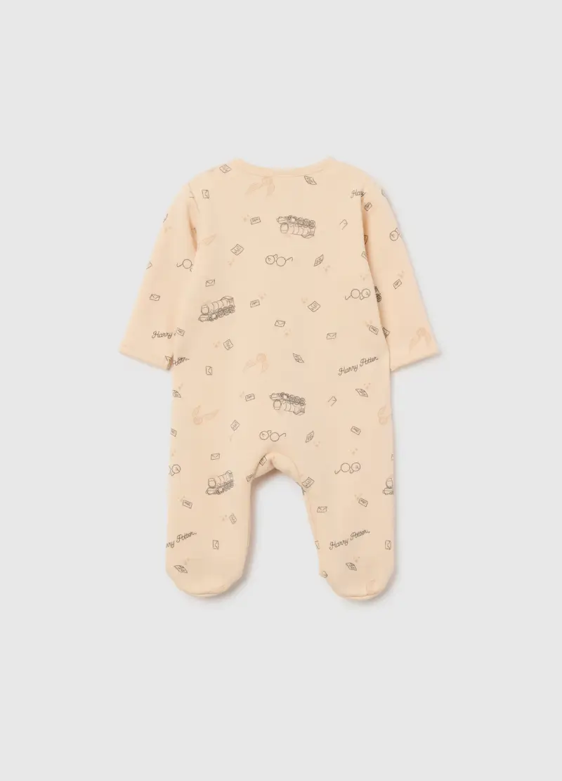 Tutina Da Neonata Beige Con Stampa Harry Potter, Beige miniatura 2
