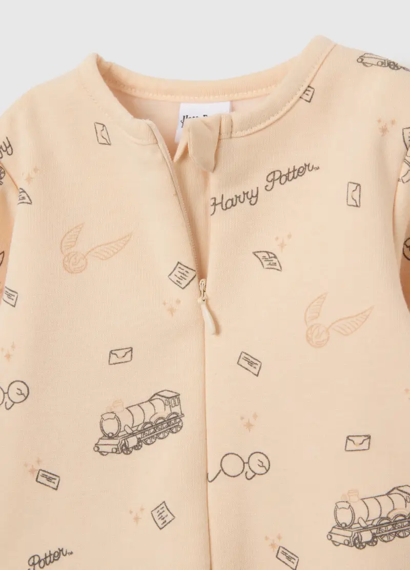 Tutina Da Neonata Beige Con Stampa Harry Potter, Beige miniatura 3