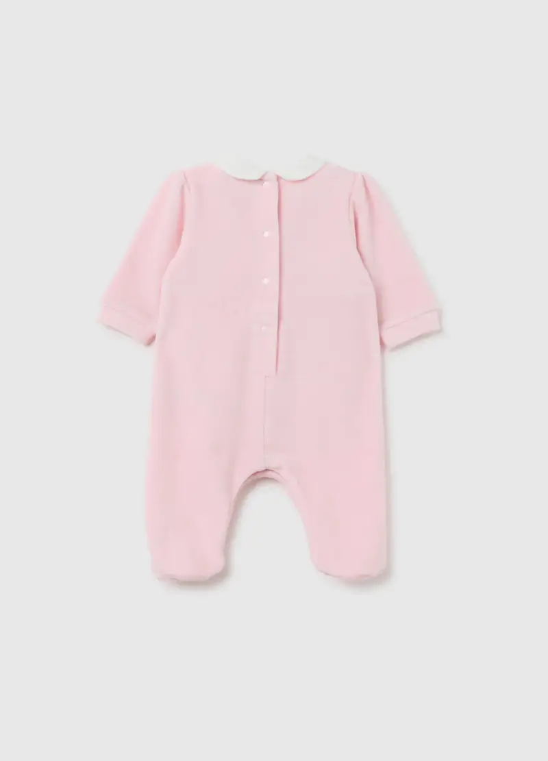 Tutina Da Neonata In Cotone Rosa Con Chiusura A Snap, Rosa miniatura 2