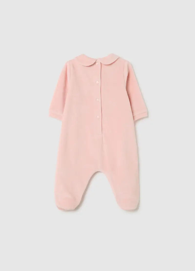 Tutina Da Neonata In Misto Cotone Rosa Con Stampa Minnie, Rosa miniatura 2