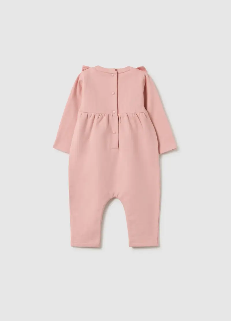 Tutina Da Neonata In Puro Cotone Rosa, Rosa miniatura 2