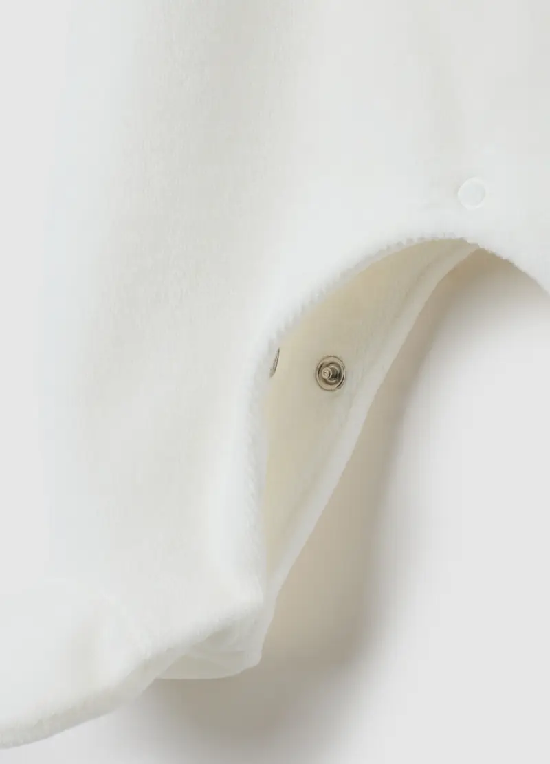 Tutina Da Neonato In Cotone Bianca Con Panda, Unisex, Bianco miniatura 3