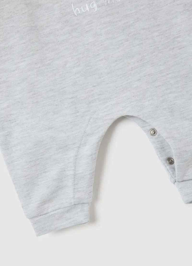 FAGOTTINO, Tutina Da Neonato In Cotone Grigio Con Ricamo, Unisex, Grigio, Taglia: 3-6 miniatura 3