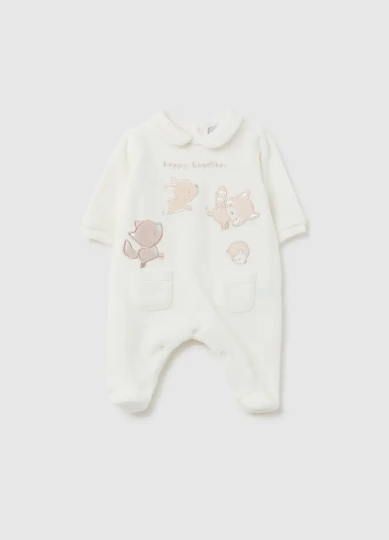 FAGOTTINO, Tutina Da Neonato In Misto Cotone Bianca, Unisex, Bianco, Taglia: 0-1