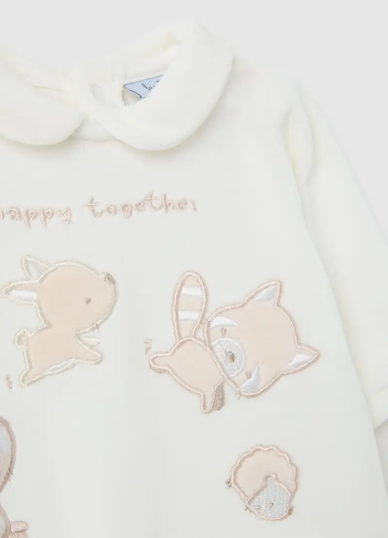 FAGOTTINO, Tutina Da Neonato In Misto Cotone Bianca, Unisex, Bianco, Taglia: 0-1 miniatura 2