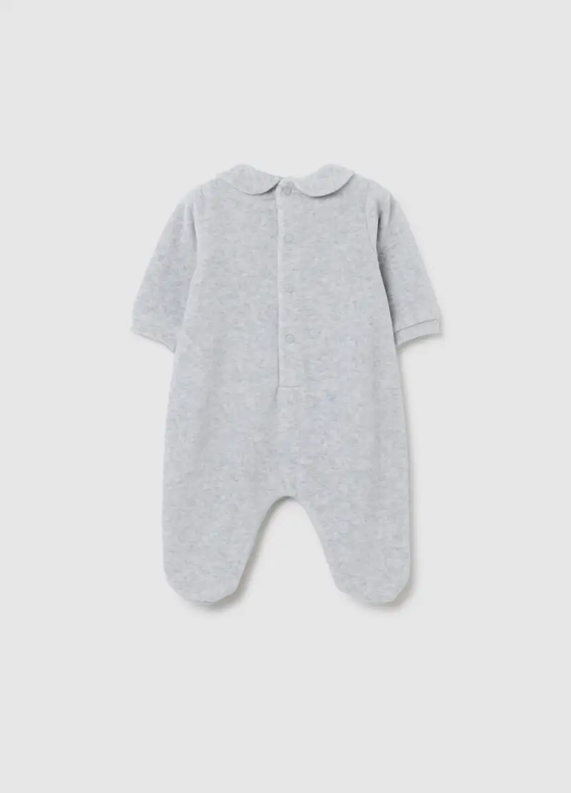 Tutina Da Neonato In Misto Cotone Grigia, Unisex, Grigio miniatura 2