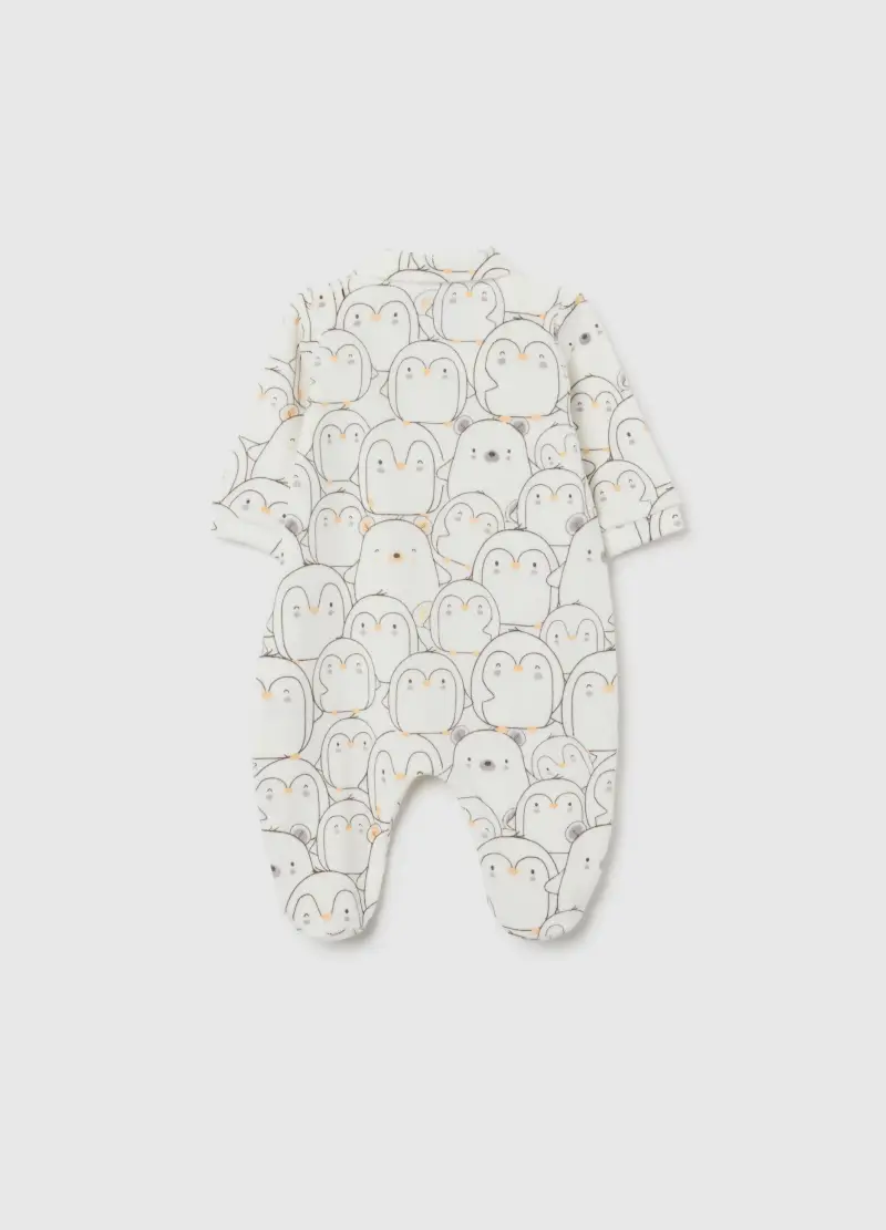 Tutina Da Neonato In Misto Cotone Multicolor Con Stampa, Unisex, Multicolor miniatura 2