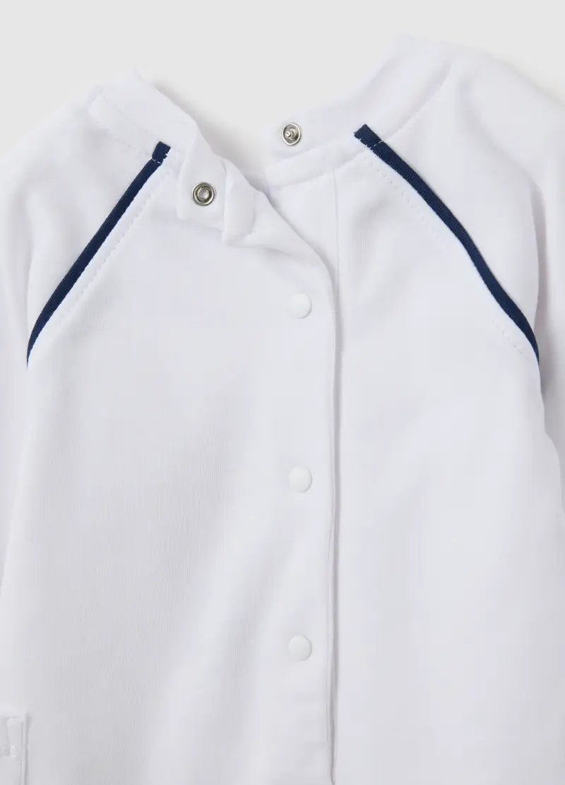 FAGOTTINO, Tutina Da Neonato In Puro Cotone Bianca Con Stampa, Unisex, Bianco, Taglia: 0-1 miniatura 3