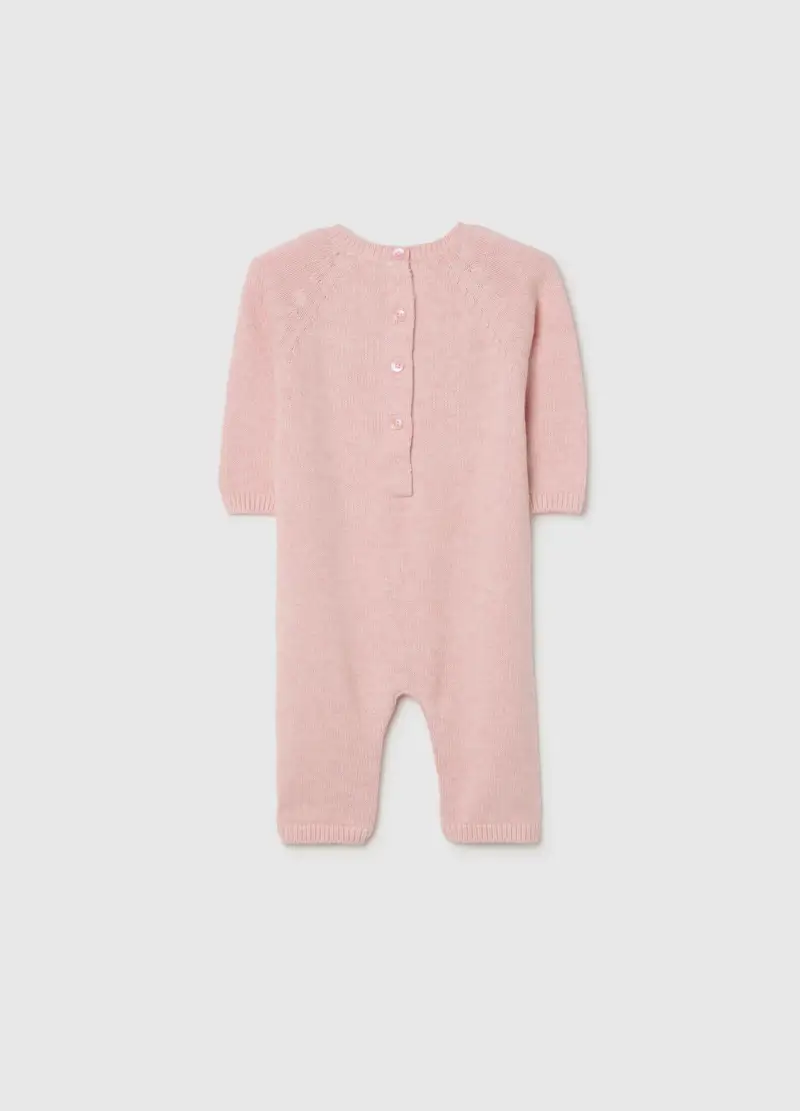 Tutina Da Neonato In Puro Cotone Rosa, Unisex, Rosa miniatura 2